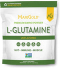 MariGold Pure Unflavored L-Glutamine Powder - Healthy Gut Immune and Muscle Support Non-GMO Gluten Free Soy &amp Allergen Free (5g / 5000mg per Serving)