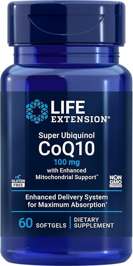 Life Extension Super Ubiquinol CoQ10 60 softgels &amp Two-Per-Day Multivitamin 120 Capsules Bundle