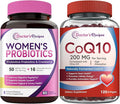 Doctor's Recipes Women’s Probiotic &amp CoQ10 Bundle Digestive Vaginal &amp Urinary Health Heart &amp Vascular Health Delayed Release Probiotic Capsules 60ct &amp CoQ10 Softgels 120 ct