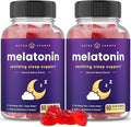 Melatonin Gummies for Kids &amp Adults | Natural Sleep Aid Drug-Free Vegan Berry Flavor Kids Melatonin Gummy Supplement | 2.5mg 5mg or 10mg Dose | Sleeping Pills Substitute 60 Gummies (Pack of 2)