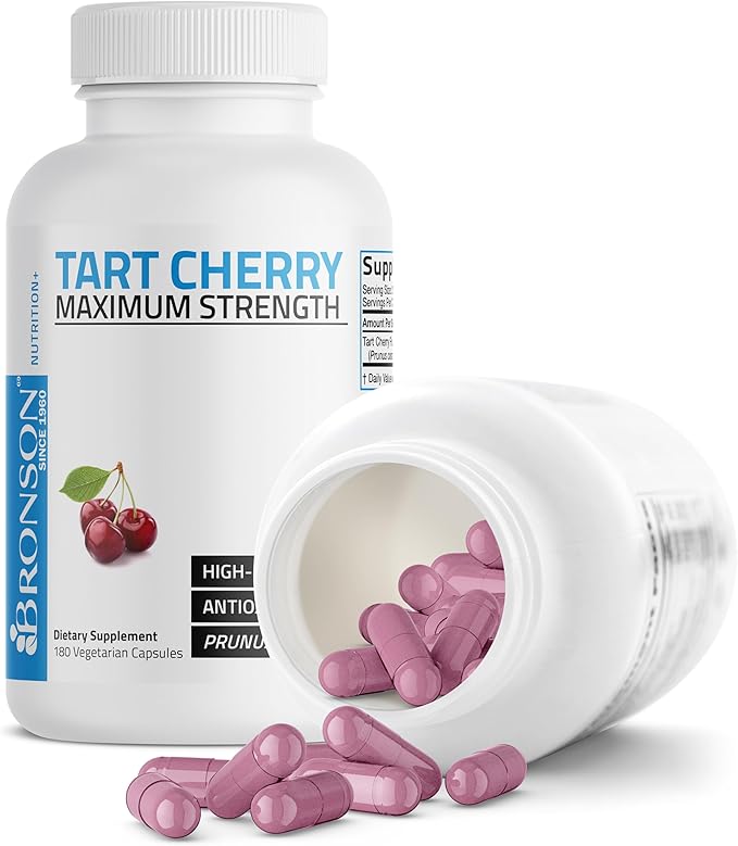 Bronson Tart Cherry Maximum Strength 180 Vegetarian Capsules (90 Servings)