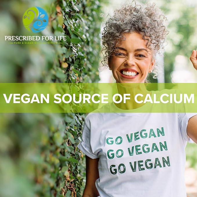 Prescribed for Life Calcium Citrate Malate Pure Vegan Calcium Powder Easy Absorption Formula Non GMO Filler &amp Additive Free (2kg)