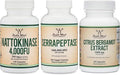 Nattokinase Supplement (120 Capsules) Serrapeptase (120 Capsules) Citrus Bergamot (60 Capsules)