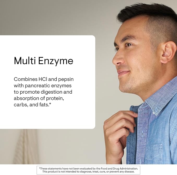 THORNE - Multi Enzyme (Formerly B.P.P.) - Betaine Pepsin Pancreatin - Comprehensive Blend of Digestive Enzymes to Support Normal Digestion* - Dairy-Free - 180 Capsules - 90 Servings