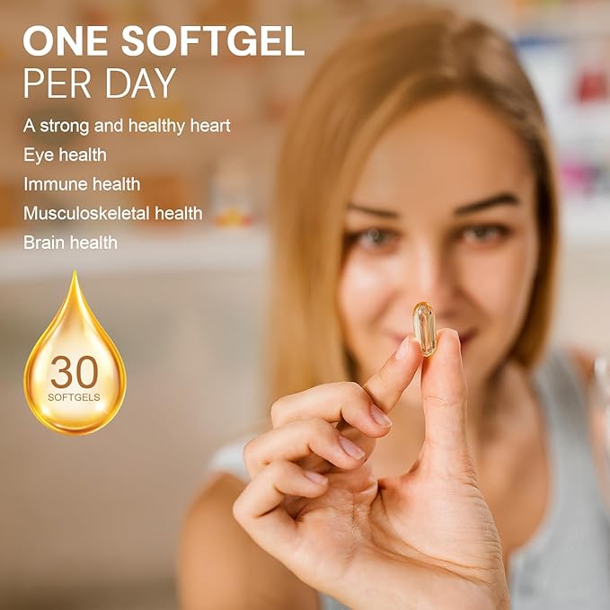 Leowell Omega-3 Softgels – High Potency EPA 432 mg &amp DHA 288 mg Fish Oil Supplement – 720 mg Total – 30 Softgels – Supports Heart Brain &amp Joint Wellness – Fish Oil Pills Omega 3 Supplement