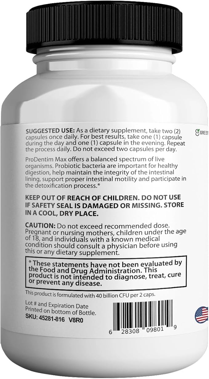 Ultra Healthy Teeth Max Probiotic Supplement 40 Billion CFU 60 Capsules Advanced Oral Health Formula (2)
