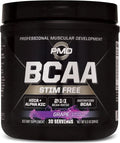 PMD Sports BCAA Stim-Free Amino Acids - Better Workout Performance Enhanced Recovery Daily Energy Muscle Builder and Muscle Sparing - BCAA Powder Drink Mix - Grape (30 Servings)