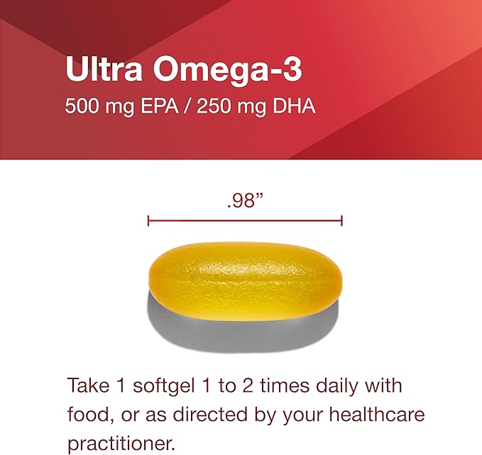 PROTOCOL FOR LIFE BALANCE Ultra Omega-3-500mg EPA &amp 250mg DHA - Fish Oil for Brain Support Heart &amp Nervous System Health - EPA DHA Omega Supplement - Non-GMO &amp Halal - 90 Softgels