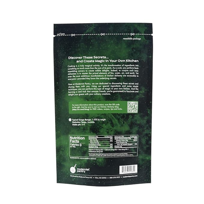 Pure Microcrystalline Cellulose (MCC) Powder ⊘ Non-GMO Gluten-Free Vegan OU Kosher Certified - 400g/14oz