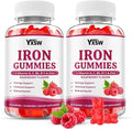 Iron Gummies for Women &amp Men Vegan Iron Supplement Gummies with Vitamin C A B-Complex Folate Zinc- for Immune Health &amp Energy Support Raspberry Flavor 120 Count