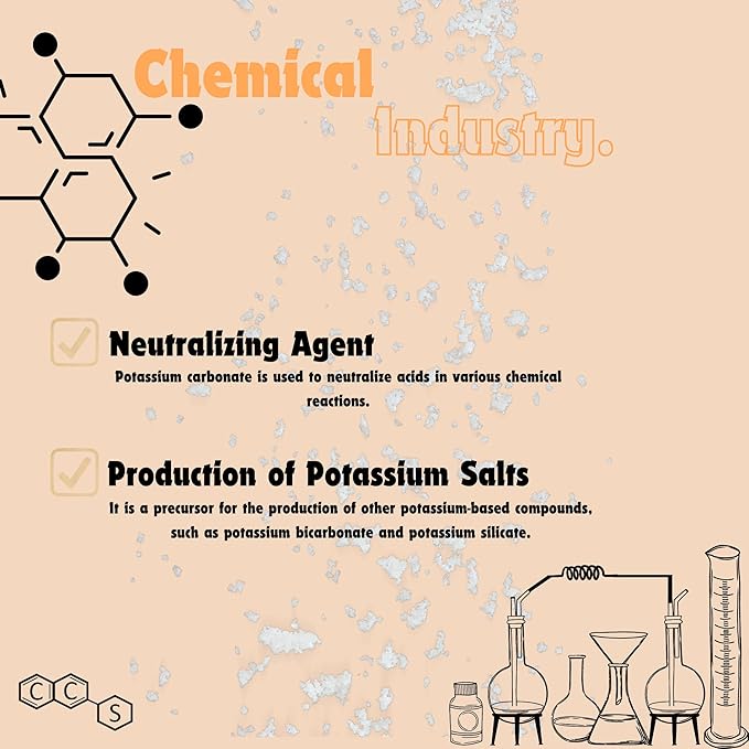 Potassium Carbonate (E501) - 1kg (2.2lb)
