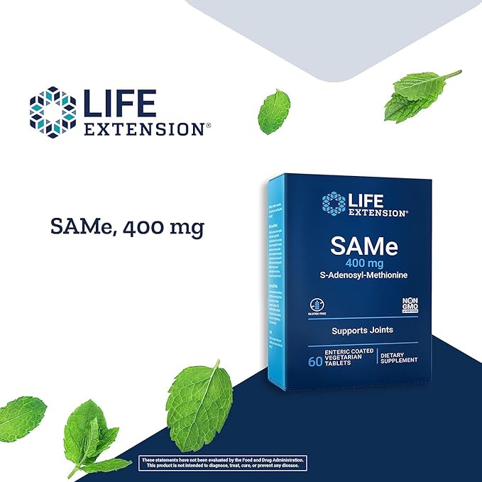 Life Extension Same 400mg &amp N-Acetyl-L-Cysteine 600mg - 60 Count Liver Joint &amp Immune Support
