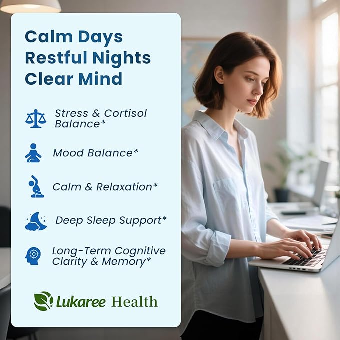 Lithium Orotate 5/10mg L-Theanine 200mg Ashwagandha 300mg - Mood Focus Memory Brain Supplements with Bacopa Monnieri Lion’s Mane Magnesium Zinc D3 B6 Folate B12 - 120 Vegan Capsules 2 Months