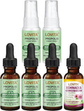 LOVITA Propolis &amp Echinacea Wellness Bundle - 3 Propolis Drops 2 Sprays &amp 1 Echinacea Extract Daily Immune Maintenance (6 Pc Set)