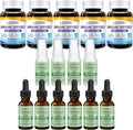 LOVITA Ultimate Defense Bundle - 6 Propolis Drops 4 Sprays &amp 5 Immune 8-in-1 Capsules Max Strength Family Health Pack (15 Pc)