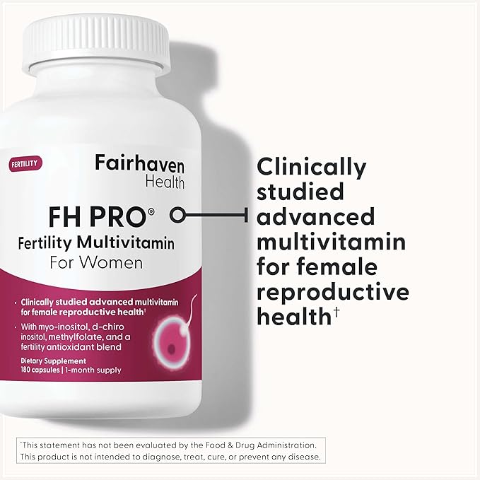Fairhaven Health FH Pro for Women | Clinically Studied Fertility Supplements for Women | Aids Ovulation Hormonal Balance &amp Regular Cycles* | Conception for Her Fertility Support | 180 Capsules