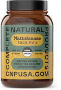 CNP Nattokinase 570mg Capsules - 6000FU Natto Enzyme Supplement Healthy Circulation Support Fermented Soy Extract Vegan Gluten Free Non GMO Pure No Fillers High Potency 100 Count Made in USA