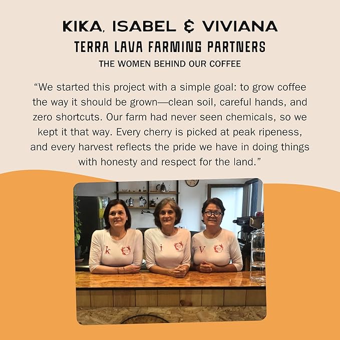 Terra Lava Coffee – Dark Roast Whole Bean Coffee Single-Origin Costa Rican Arabica Volcanic Soil Grown Honey-Processed Tested for Mold &amp Mycotoxins 12 oz