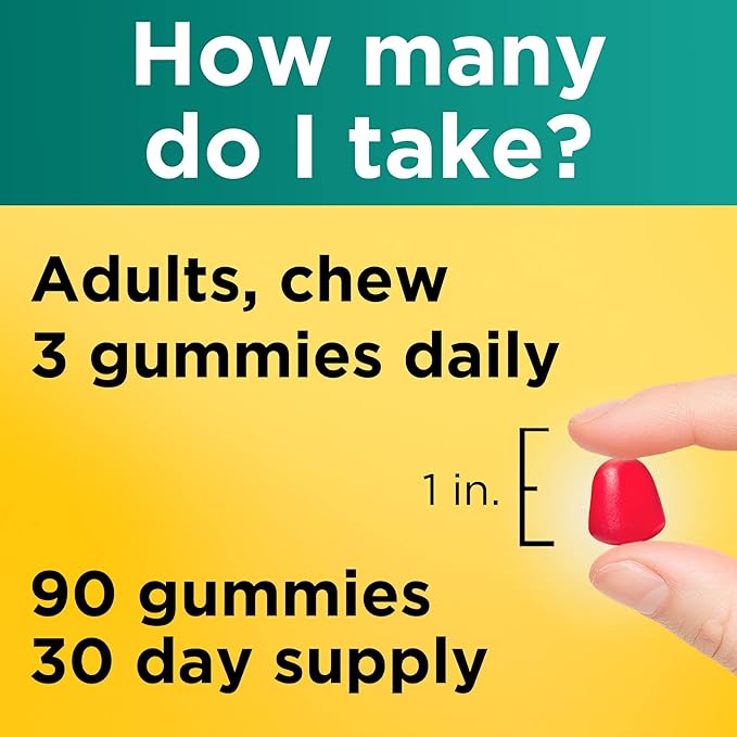 Nature Made Fiber 6 g Dietary Supplement for Digestive Health Support 90 Fiber Gummies 30 Day Supply