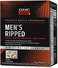 GNC Men's Ripped Clinically Studied Multivitamin Blend Lean Muscle Support Non-Stimulant Formula 30 Servings