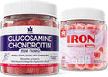 LILICARE Glucosamine Chondroitin Gummies + Iron Supplement for Women