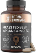 Beef Organ Supplement | 9-Organ Complex from Grass-Fed New Zealand Cattle | Whole-Food Multivitamin Alternative for Energy Digestion Immune &amp Brain Support | 30 Day Supply