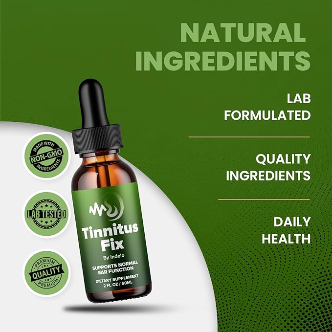 Tinnitus Fix Drops – Advanced Liquid Wellness Formula for Daily Ear Health Support (1 Month Supply)