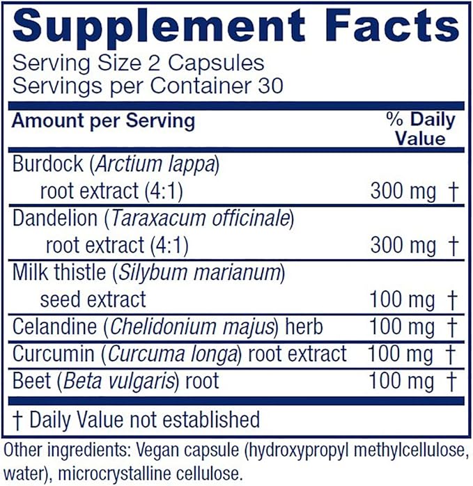 Vitanica Hepafem Liver Cleansing Support Vegan/Vegetarian 60 Capsules