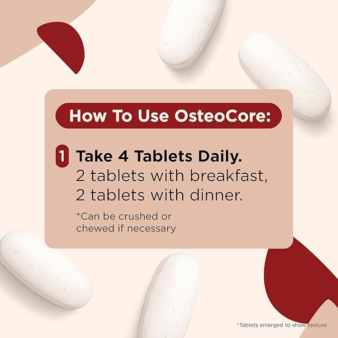 OsteoCore - Calcium Supplements for Women (1 Month Supply) Osteoporosis &amp Bone Health - Calcium Absorption - Vitamin D3 &amp Vitamin K2 Complex - Gluten Free Non GMO Made in USA by Heale - 120