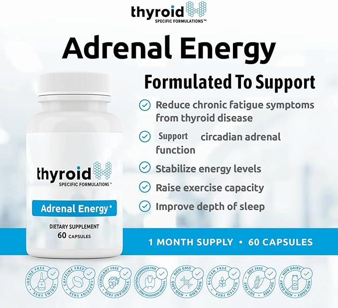 Adrenal Energy – Doctor-Formulated Adrenal Support for Energy &amp Stress Balance – Supports Healthy Adrenal Function &amp Sleep – With Rhodiola Ashwagandha Cordyceps B Vitamins &amp More – 60 C