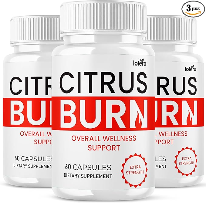 (3 Pack) Citrus Burn Capsules CitrusBurn Supplement Advanced Loss Support Formula Pills Premium All-Natural Daily Vitamin Maximum Energy Healthy Digestion Overall Health Wellness Reviews (180 ct)