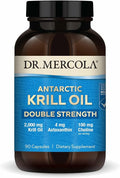 Dr. Mercola Antarctic Krill Oil Double Strength - 2000 mg - Omega-3 Supplement with EPA &amp DHA - Supports Brain Heart Joint &amp Immune Health - GMO-Free &amp Gluten-Free - 90 Capsules (30 Ser