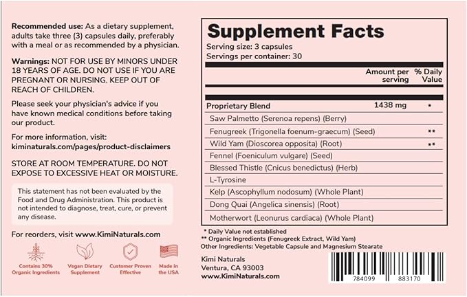 KIMI Naturals Breast Max Plus - Breast Enhancement Pills | Breast Enlargement Supplements with Fenugreek Breast Growth Supports Breast Firmness - 5 Month Supply