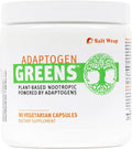 SaltWrap Adaptogen Greens - Mind-Body Resilience Formula - Caffeine-Free Nootropic for Stress Focus and Cognitive Performance - 90 Capsules