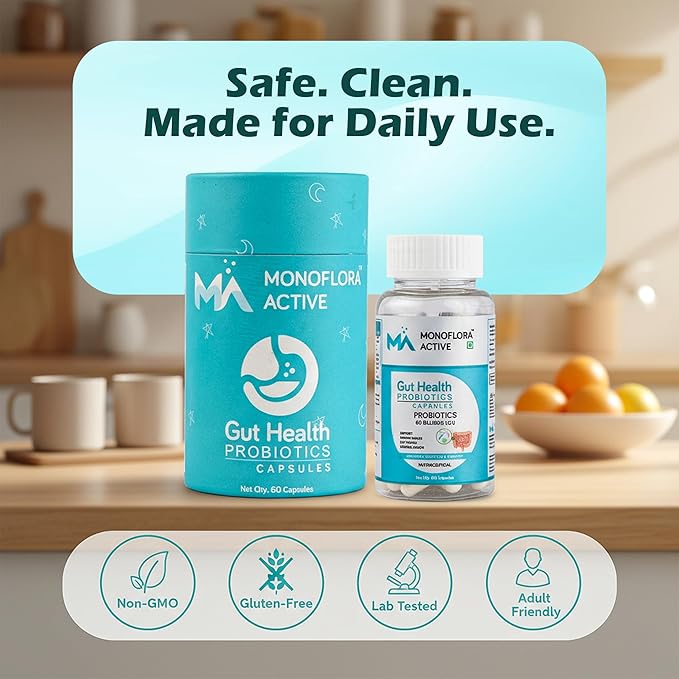 Probiotics 60 Billion CFU for Gut Health – Prebiotics &amp Probiotics Supplement for Men &amp Women Digestive Health Gut Cleanse Bloating Gas Acidity &amp Constipation Support 60 Capsules