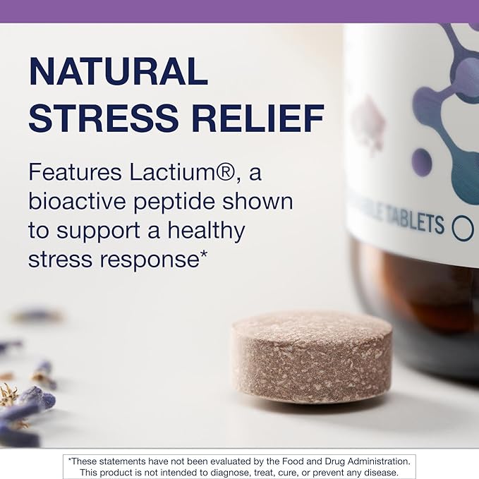 Metagenics NuSera - Chocolate-Flavored Chewable Stress &amp Calm Support with Lactium - Supports Relaxation Sleep Quality &amp Mental Balance - Non-GMO Gluten-Free - cGMP Certified - 30 Chewable T