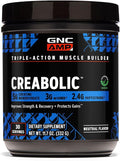 GNC AMP Creabolic - Creatine Monohydrate Powder - High-Potency 5g Creatine with HMB &amp PeptiStrong - Triple Action Muscle Formula - No Added Sugars - Unflavored - 30 Servings