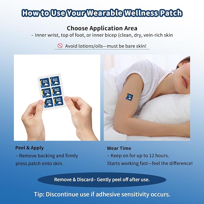 Sleep Patches for Adults with Magnesium and Sour Cherry Extract - Plant-Based Sleep Aid - Easy to use Suitable for Both Men and Women-2 Box 120 Count -SP01