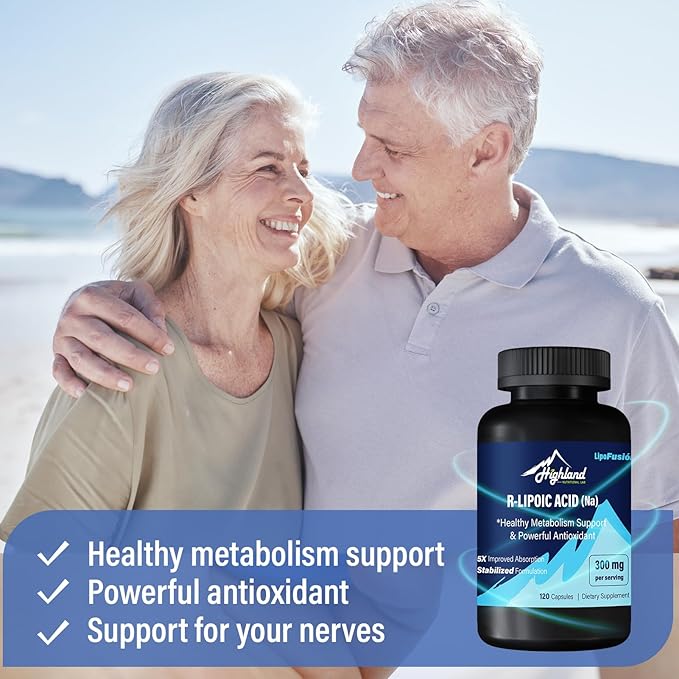 R Lipoic Acid (Na) 300mg per Serving 120 Capsules Up to 5X Improved Absorption Excellent Nutritional Supplement for Healthy Metabolism Support and Antioxidants-1 Bottle