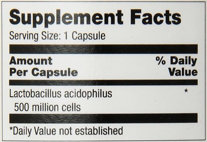 Optimum Acidophilus Lactobacilli Capsules 250 Count