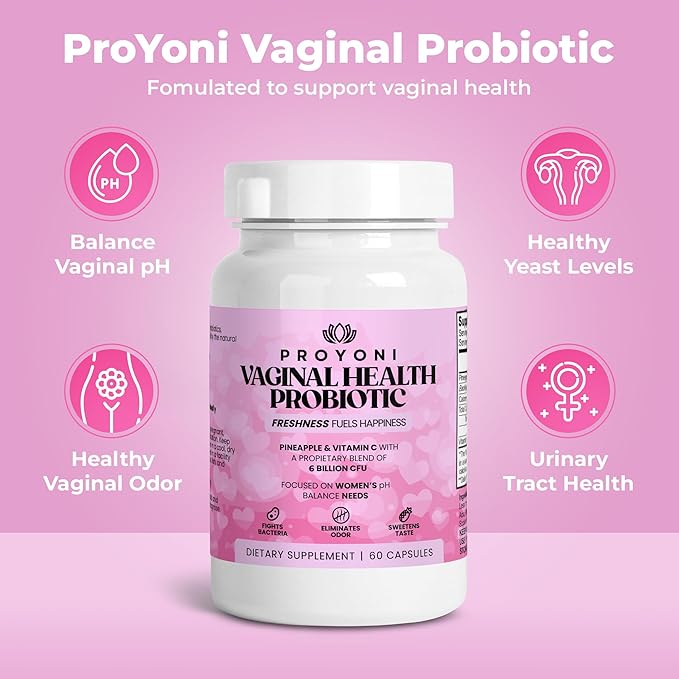 Vaginal Probiotics for Women Vaginal Health Supplement - 6 Billion CFU Probiotic for pH Balance Promote Healthy Vaginal Odor &amp Vaginal Flora 60 Count (Pack of 1)