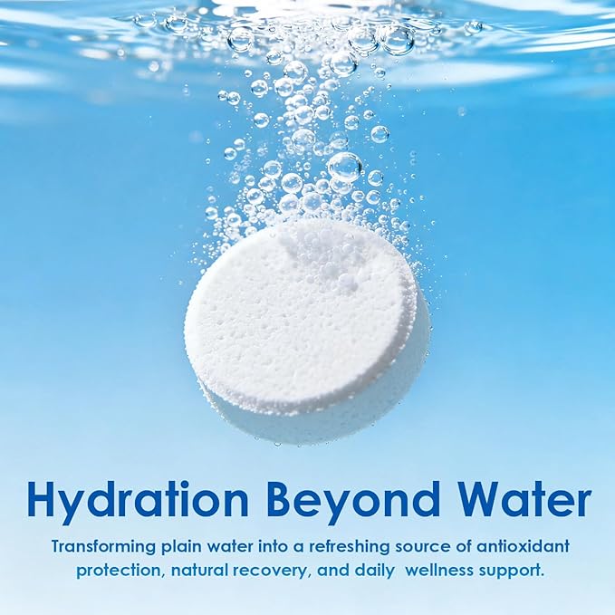 Hydrogen Water Tablets - 16 PPM Molecular Hydrogen Tablet - 200mg Magnesium - Fast Dissolving Hydrogen Tablets for Drinking Water - Antioxidant Support Cellular Health &amp Recovery - 60 Count