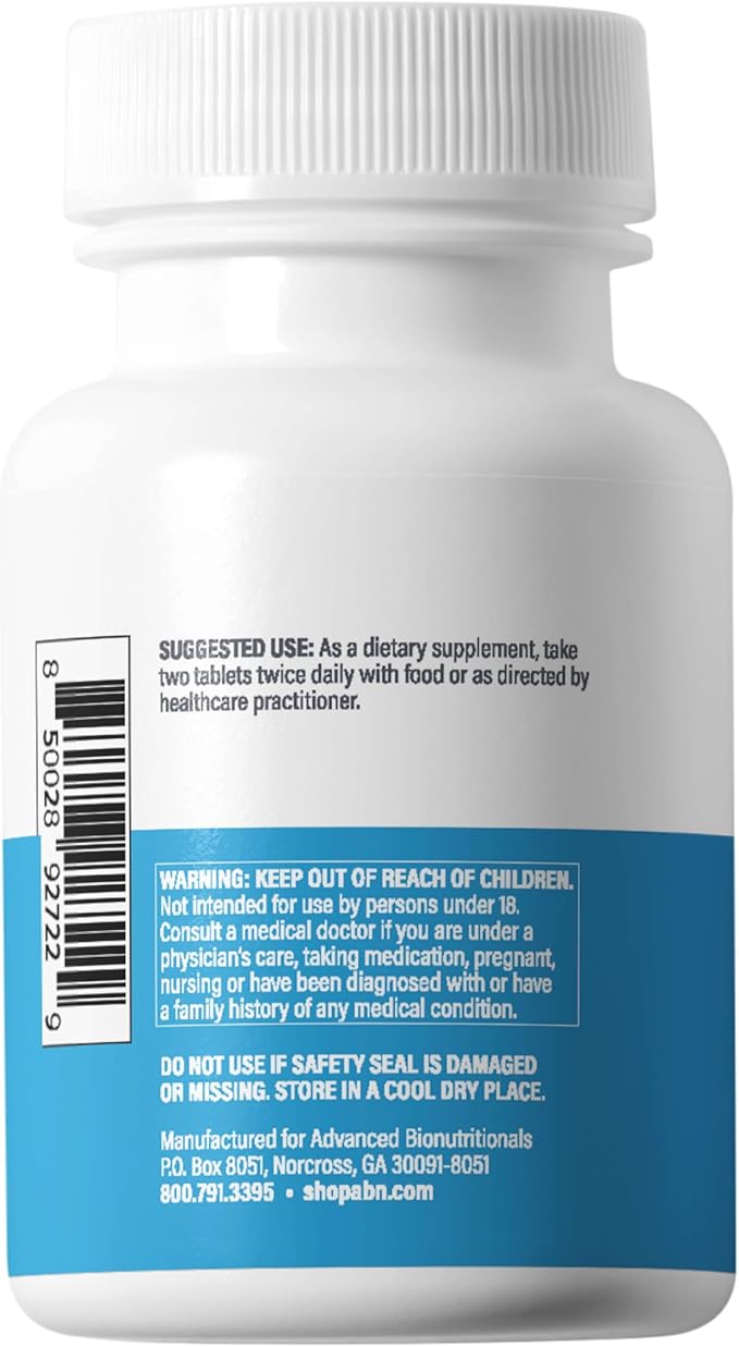 Advanced Bionutritionals Advanced Adrenal Factor – Adrenal Support Supplement – Non-GMO Gluten-Free Vegan – 120 Tablets