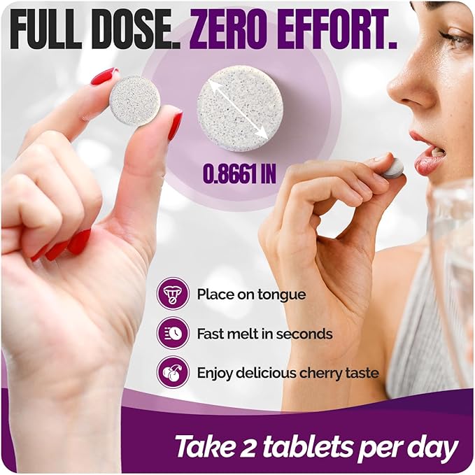 Shiny Leaf Calcium Citrate 600mg with Vitamin D3 &amp Magnesium - Fast Melting Bariatric Calcium for Post Surgery - Smooth Dissolving Non-Chalky Alternative to Chewable Chews - Cherry 120 Ct