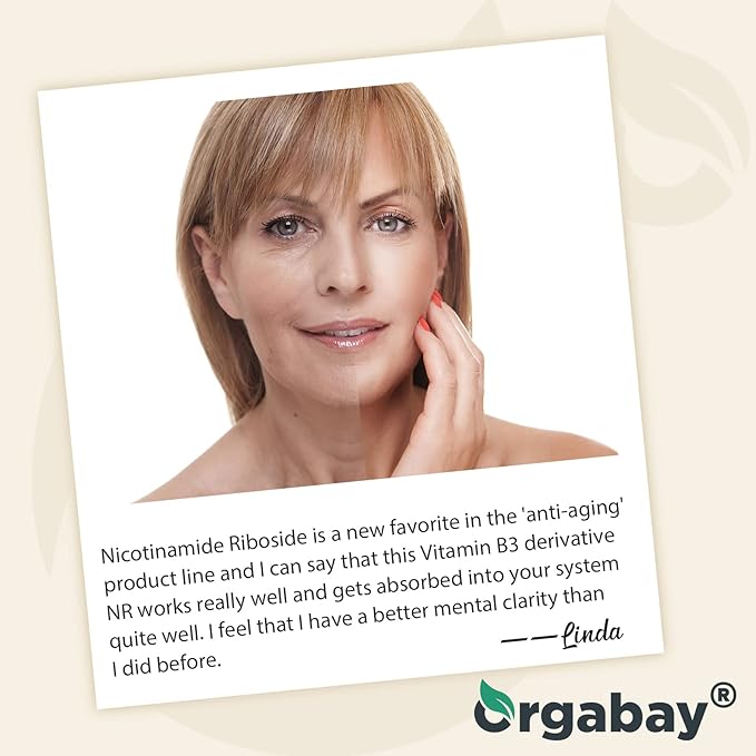 Orgabay Liposomal Nicotinamide Riboside 2000 MG with TMG and Pterostilbene Boosting NAD+ Support Healthy Aging 120 Count