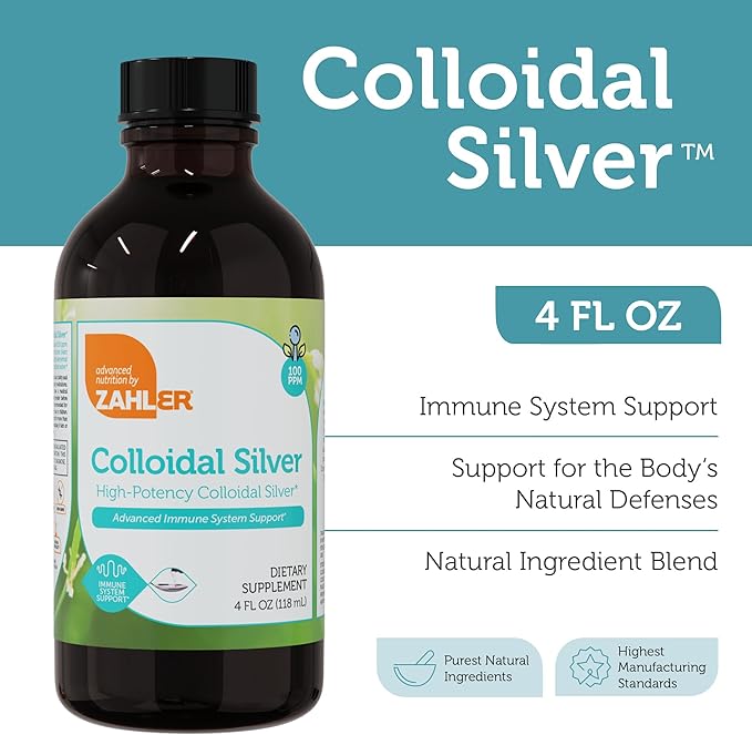 Zahler's High-Potency Colloidal Silver Advanced Immune System Support 4 FL OZ.