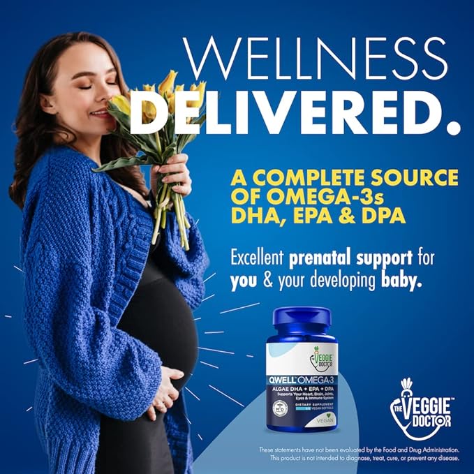 Vegan Omega 3 Supplement – Algae Omega 3 with DHA EPA DPA – Vegan Capsules from Algal – Fish Oil Alternative – Plant-Based Algae Oil Formula – Non-GMO Carrageenan-Free High Strength