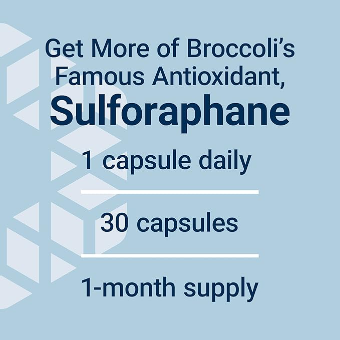 Life Extension Optimized Broccoli with Myrosinase Liver and Detox Supplement Advanced bioavailable Once-Daily Non-GMO Vegetarian Gluten-Free 30 Capsules