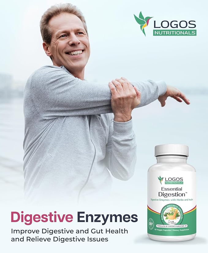 Essential Digestion 90 Veggie Caps - Digestive Enzymes to Improve Digestive and Gut Health and Relieve Digestive Issues - for Men and Women