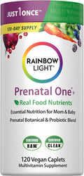 Rainbow Light High-Potency Prenatal One Multivitamin Prenatal Health Multivitamin Supports Mom's Health and Baby's Development With Vitamin C Vegan 120 Count